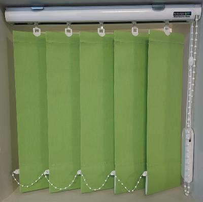 Store à bandes verticales 127 mm - Tissu Vert clair